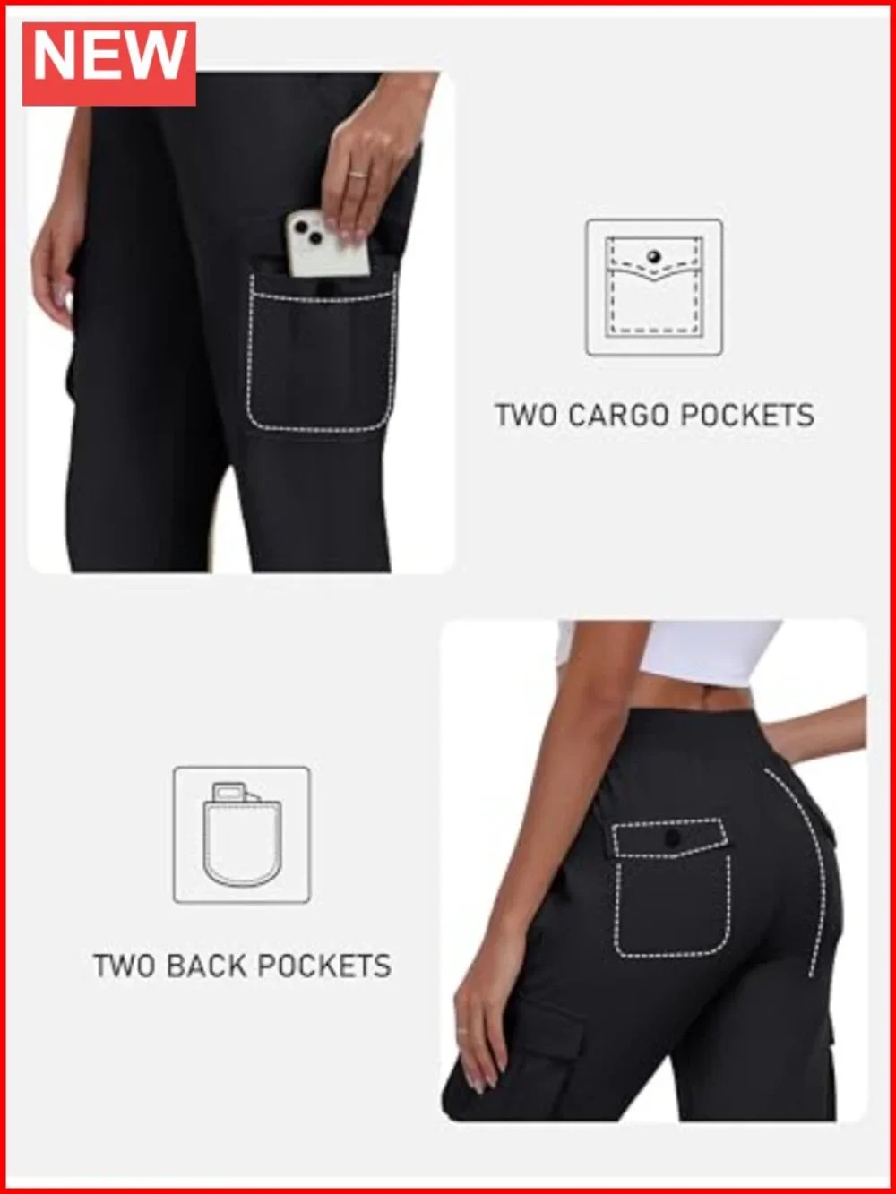 Women's Cargo Capris with Pockets Lightweight Quick Dry Hiking Pants